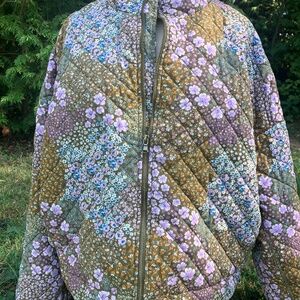 Sonoma Floral Quilted Bomber Jacket (Size XXL):